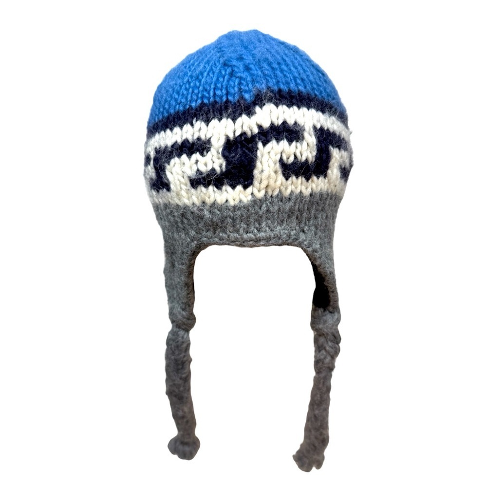 Bula Wool Blend Geometric Print Knit Trapper Hat with Interior Fleece Ear Band